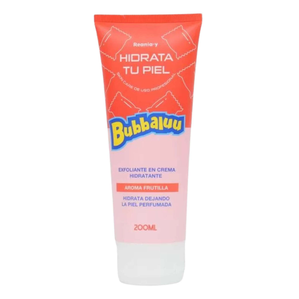 Exfoliante en Crema Hidratante Bubbaluu - FT-1803 - AROMA FRUTILLA - 200 ml