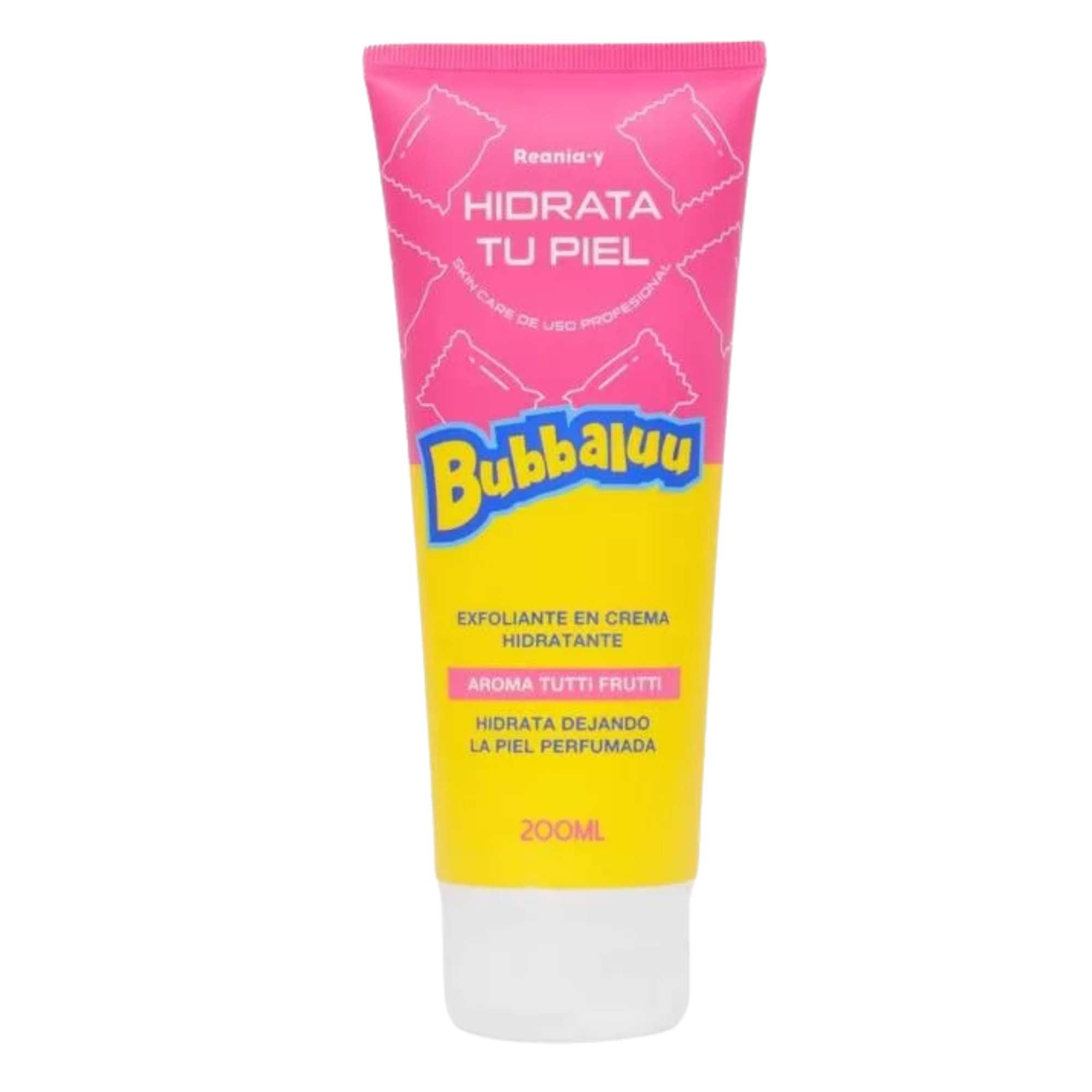 Exfoliante en Crema Hidratante Bubbaluu - FT-1802 - AROMA TUTTI FRUTTI - 200 ml