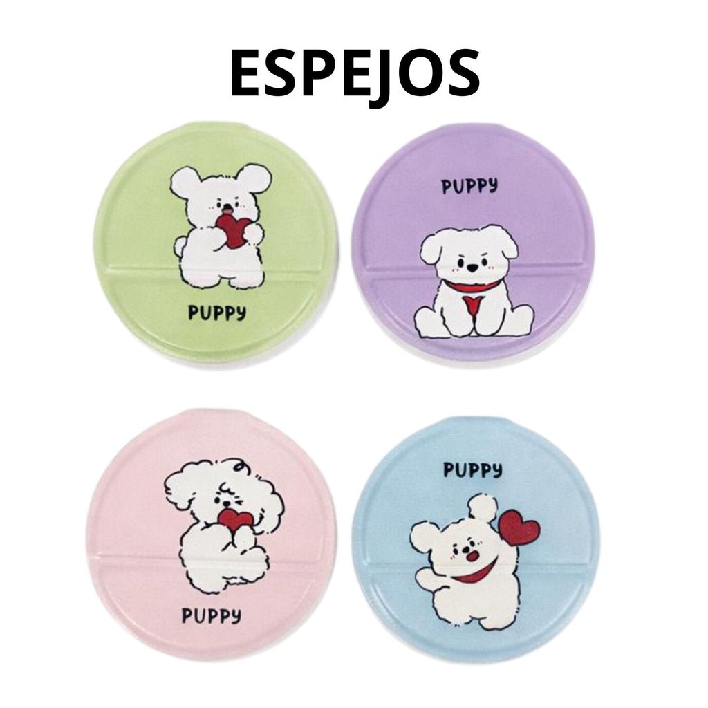 Espejo de Cartera Con Diseño de Perrito Puppy (Colores Surtidos) - AU80