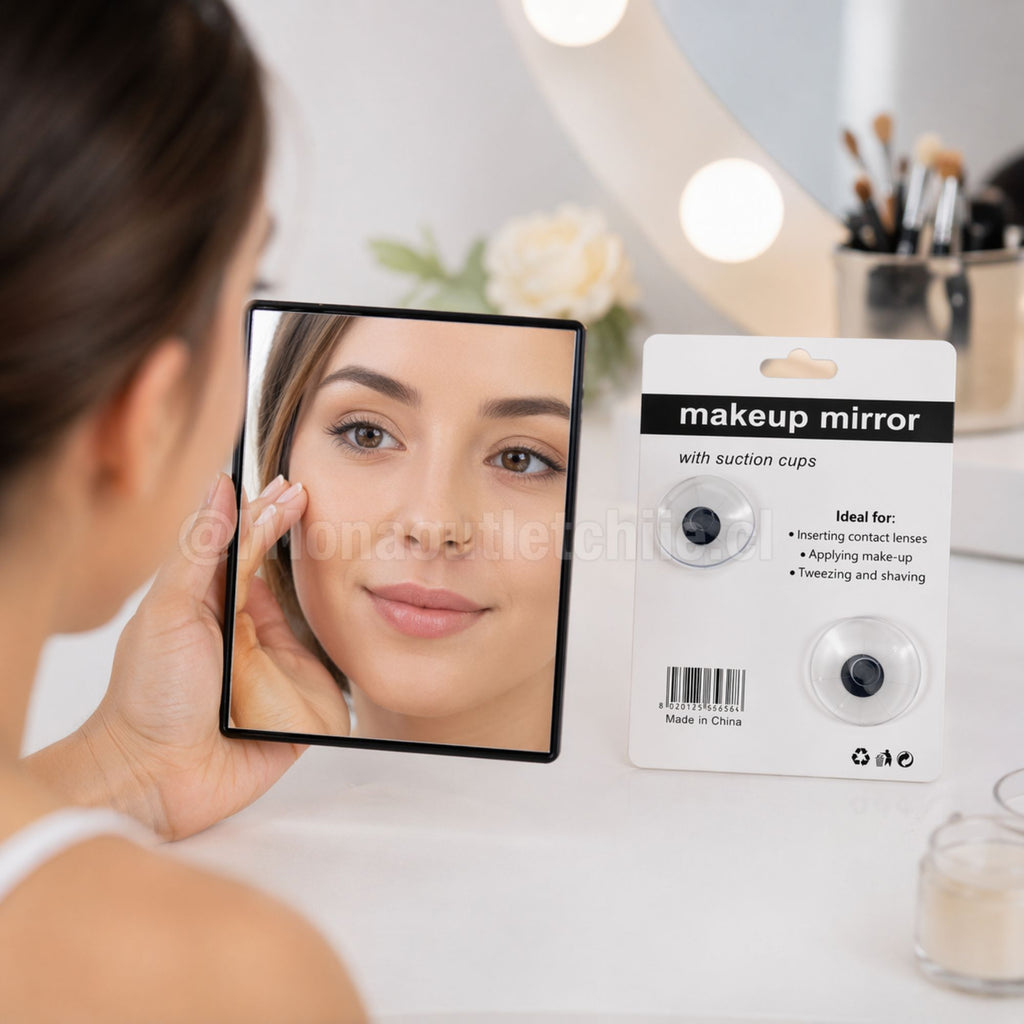 Espejo de Maquillaje Cuadrado con Aumento X3 - AU100