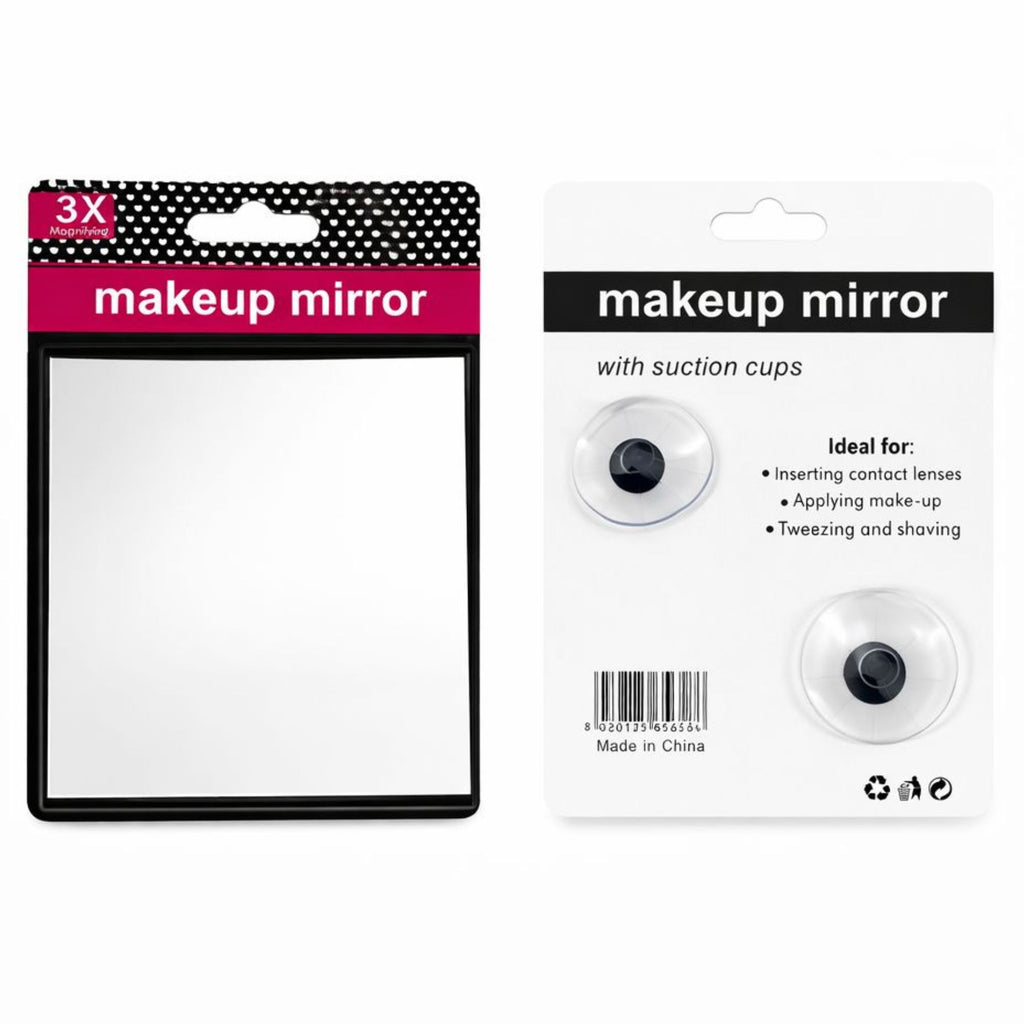 Espejo de Maquillaje Cuadrado con Aumento X3 - AU100