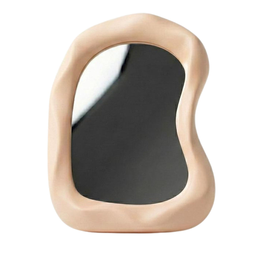 Espejo de Maquillaje Diseño Orgánico con Base  (Se envian colores Surtidos)  - AU155