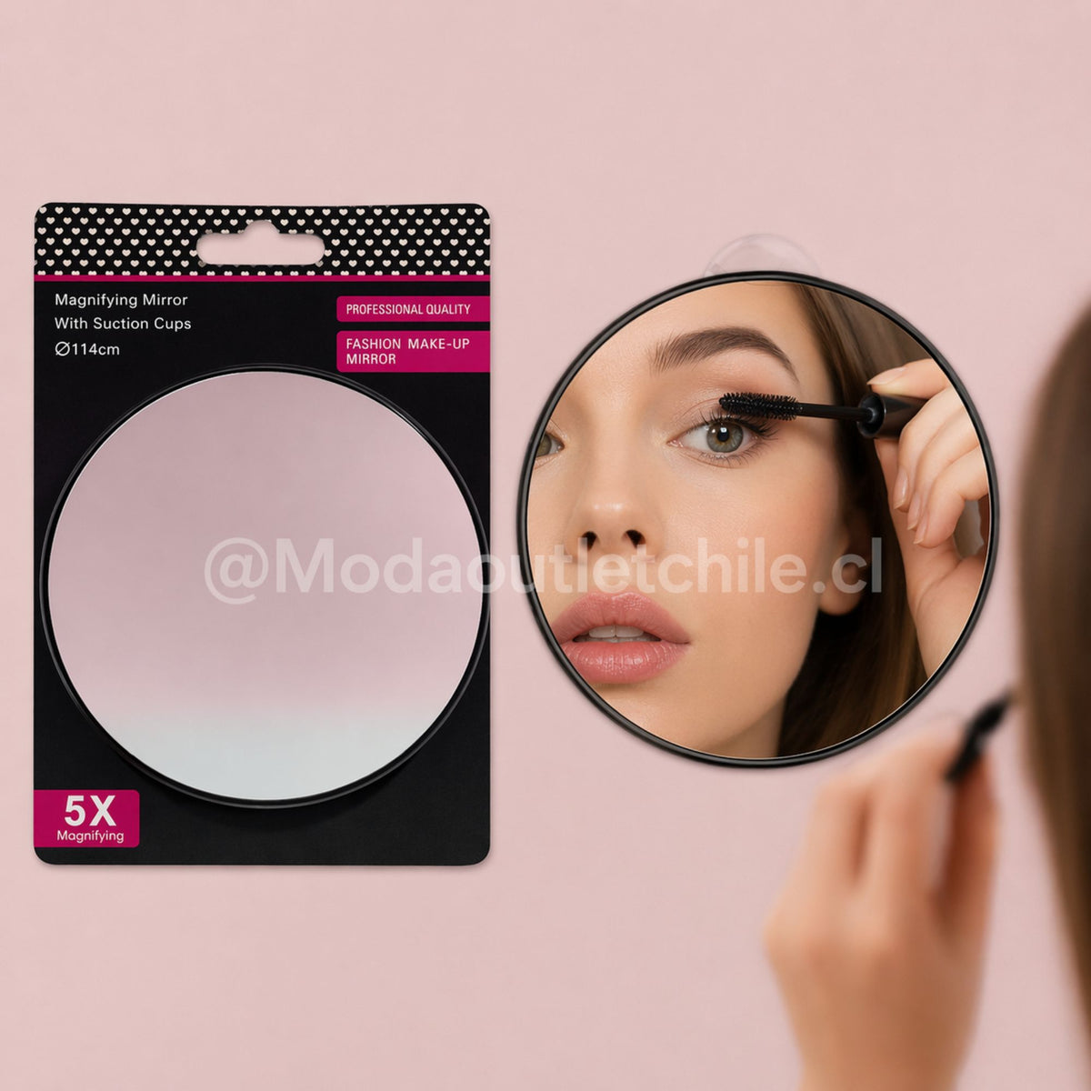 Espejo de Maquillaje Redondo con Aumento X5 - AU106