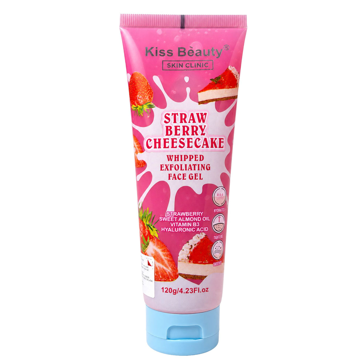 Gel Hidratante Facial Kiss Beauty 120 g - Strawberry Cheesecake.