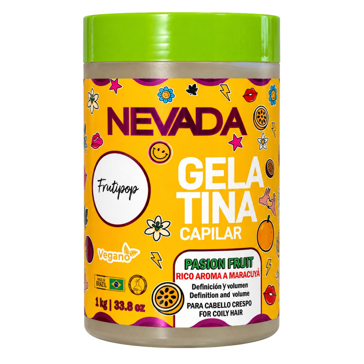 Gelatina Capilar Nevada Frutipop - Maracuyá 1 kg