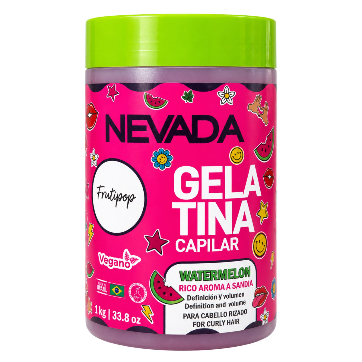 Gelatina Capilar Nevada Frutipop - Sandia 1 kg