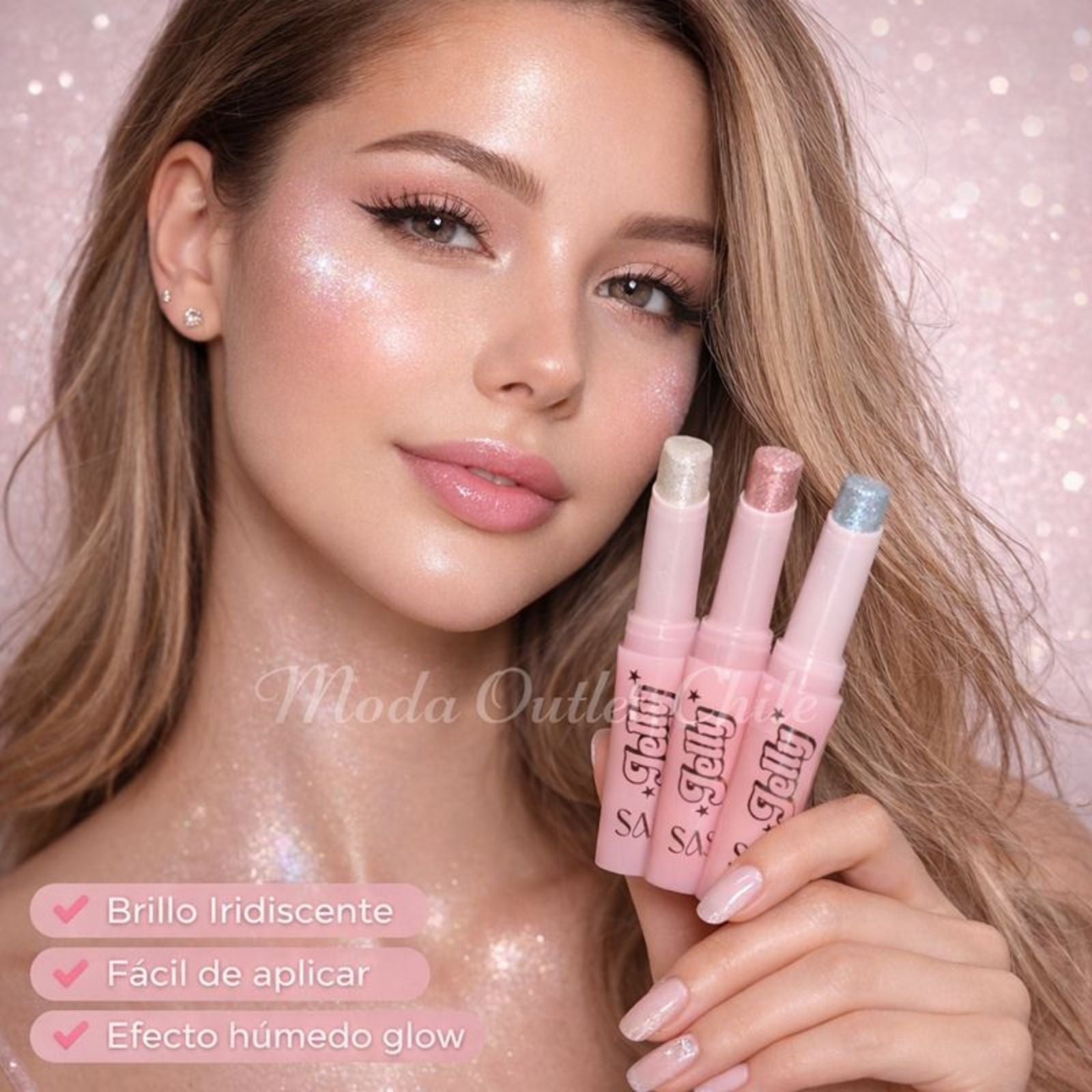 Iluminador en Gel Jelly Multifuncional SAS Cosmetics - SES006 - TONO 02