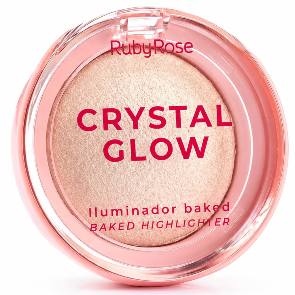 Iluminador Ruby Rose Crystal Glow Baked Acabado Luminoso - Cherry red 5000