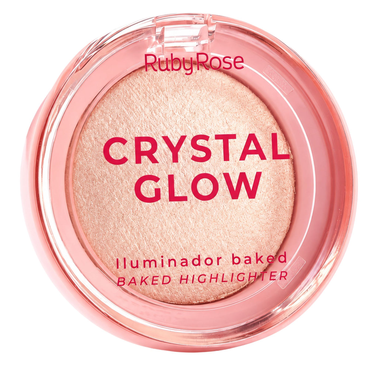 Iluminador Ruby Rose Crystal Glow Baked Acabado Luminoso - Pink Champagne 6000
