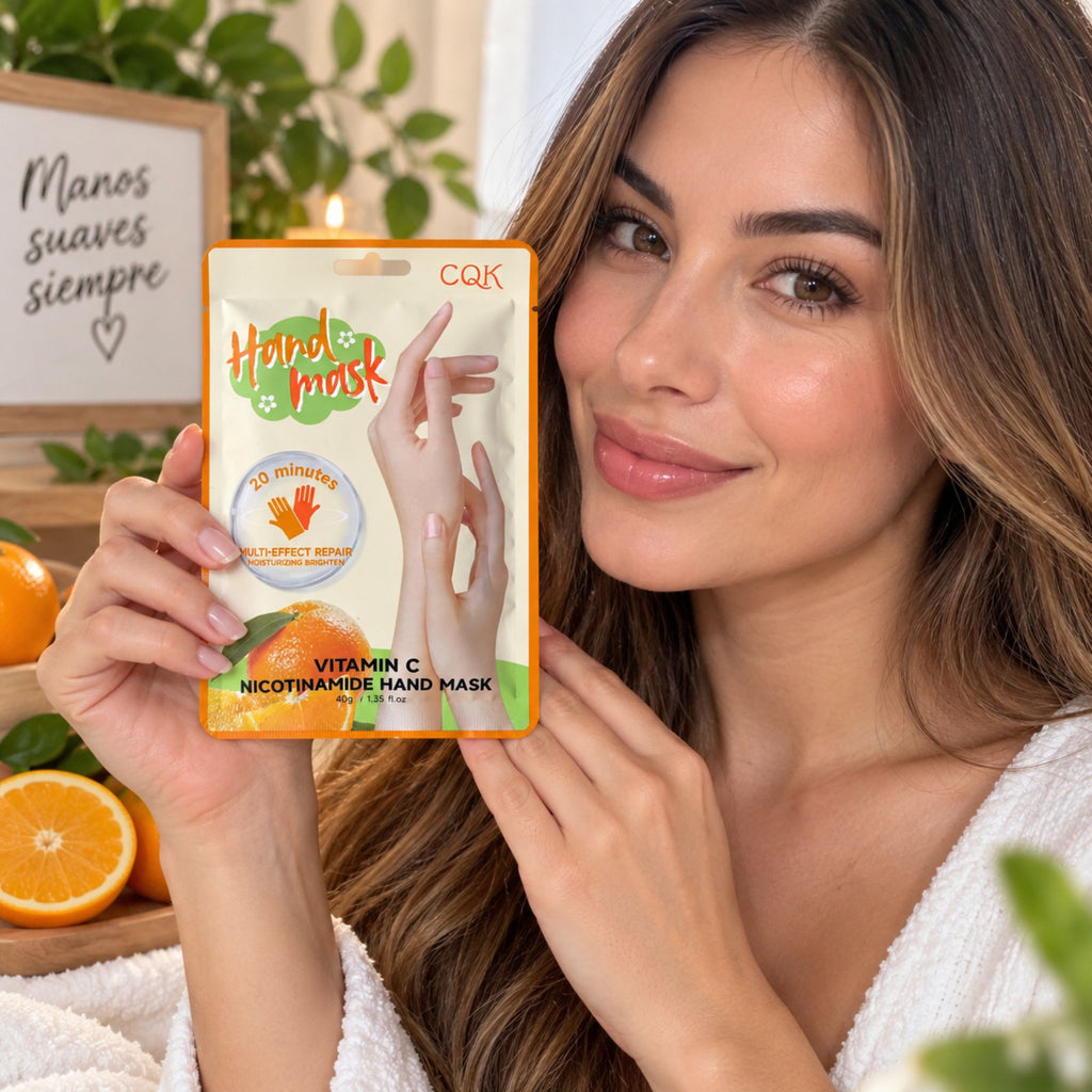 Mascarilla para Manos CQK con Niacinamida 40 g - Vitamina C.