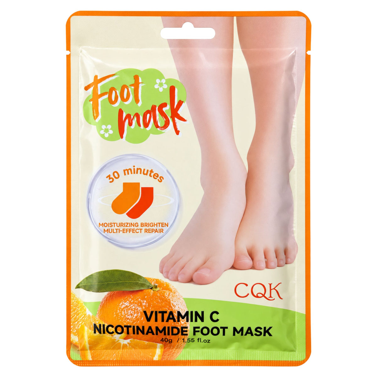 Mascarilla para Pies CQK con Niacinamida 40 g - Vitamina C