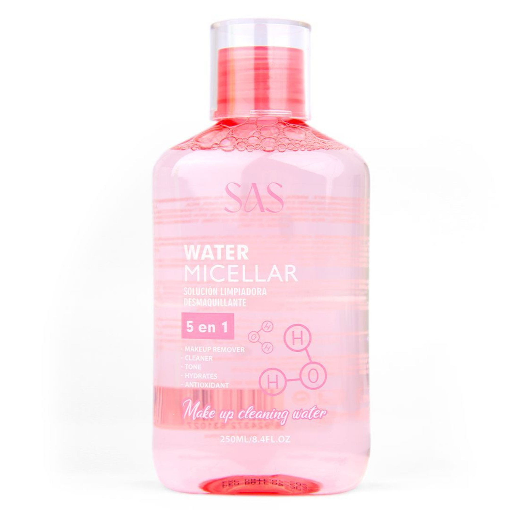 Agua Micelar Desmaquillante 5 en 1 - 250 ML SAS COSMETICS Cosmeticos-skincare
