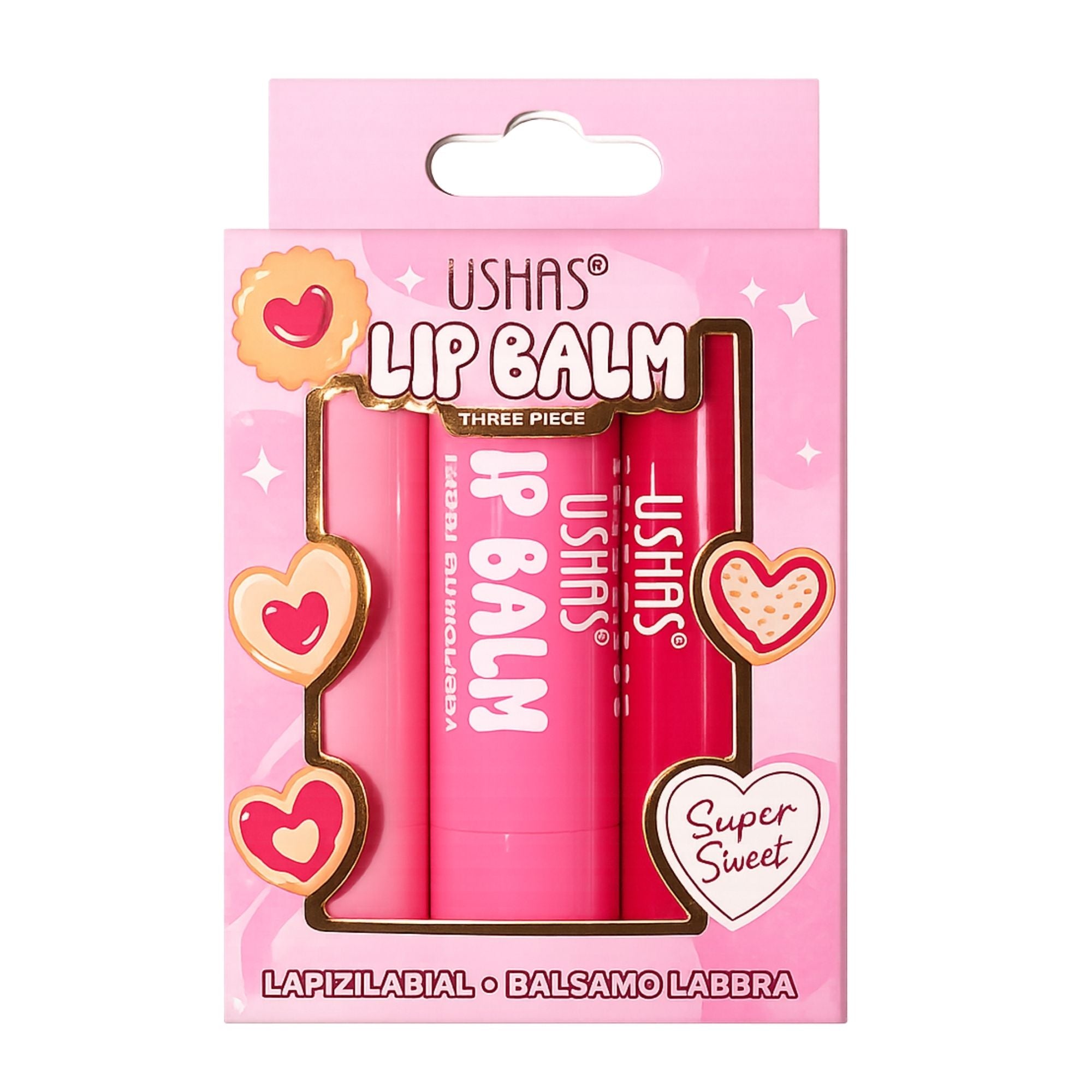 Pack de 3 Bálsamos Labiales Ushas Lip Balm Hidratantes - 1517