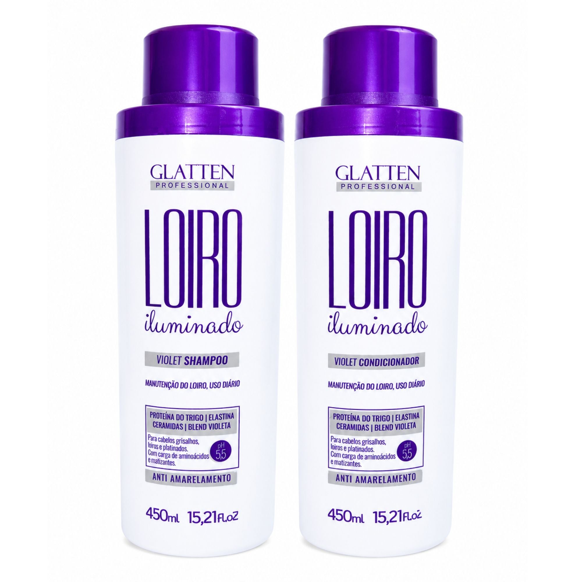 Pack Matizador Glatten Professional - Rubio Iluminado 450 ML
