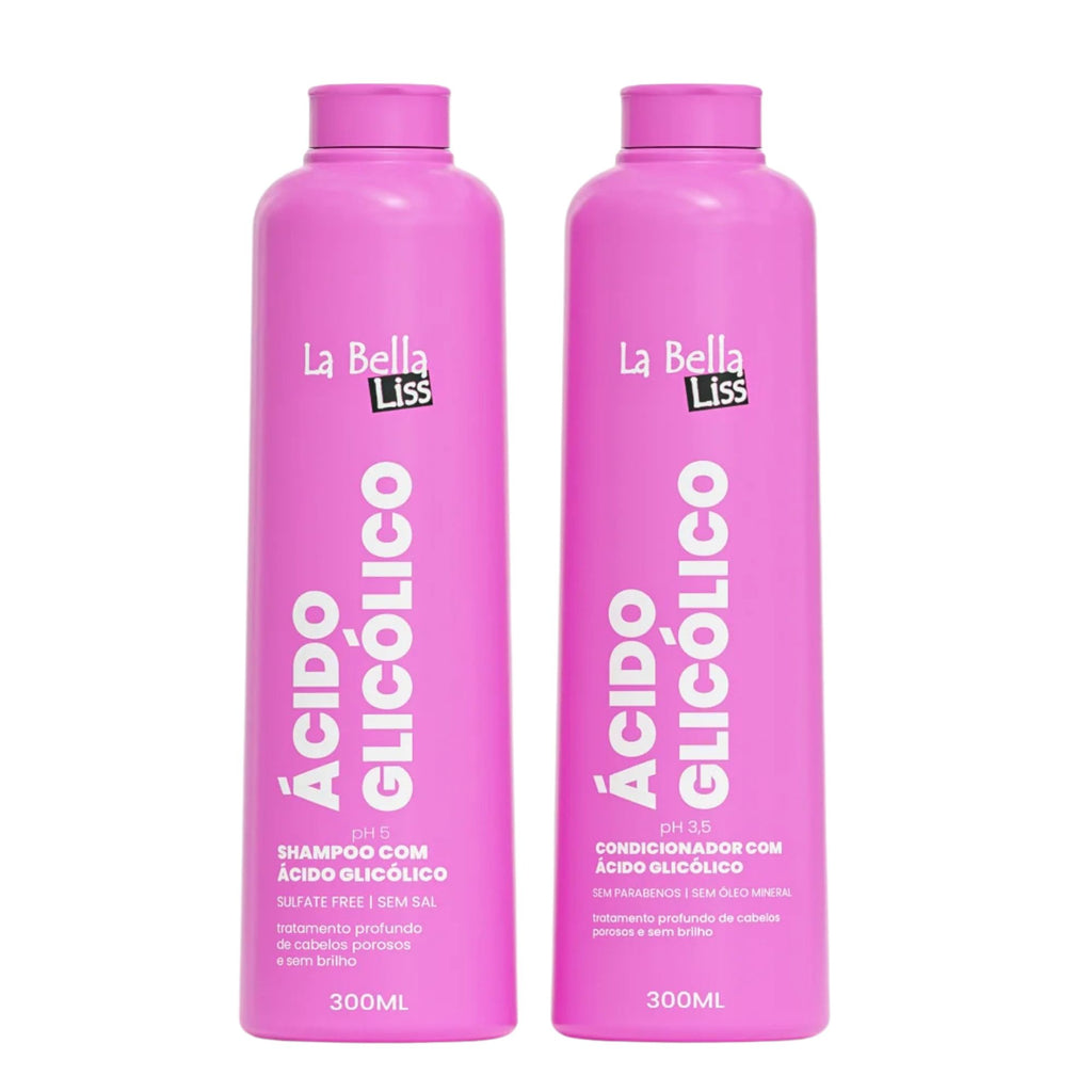 Pack de Shampoo y Acondicionador La Bella Liss - Ácido Glicólico 600 ML