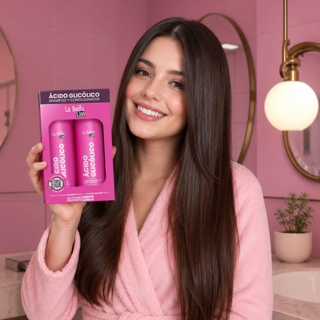 Pack de Shampoo y Acondicionador La Bella Liss - Ácido Glicólico 600 ML