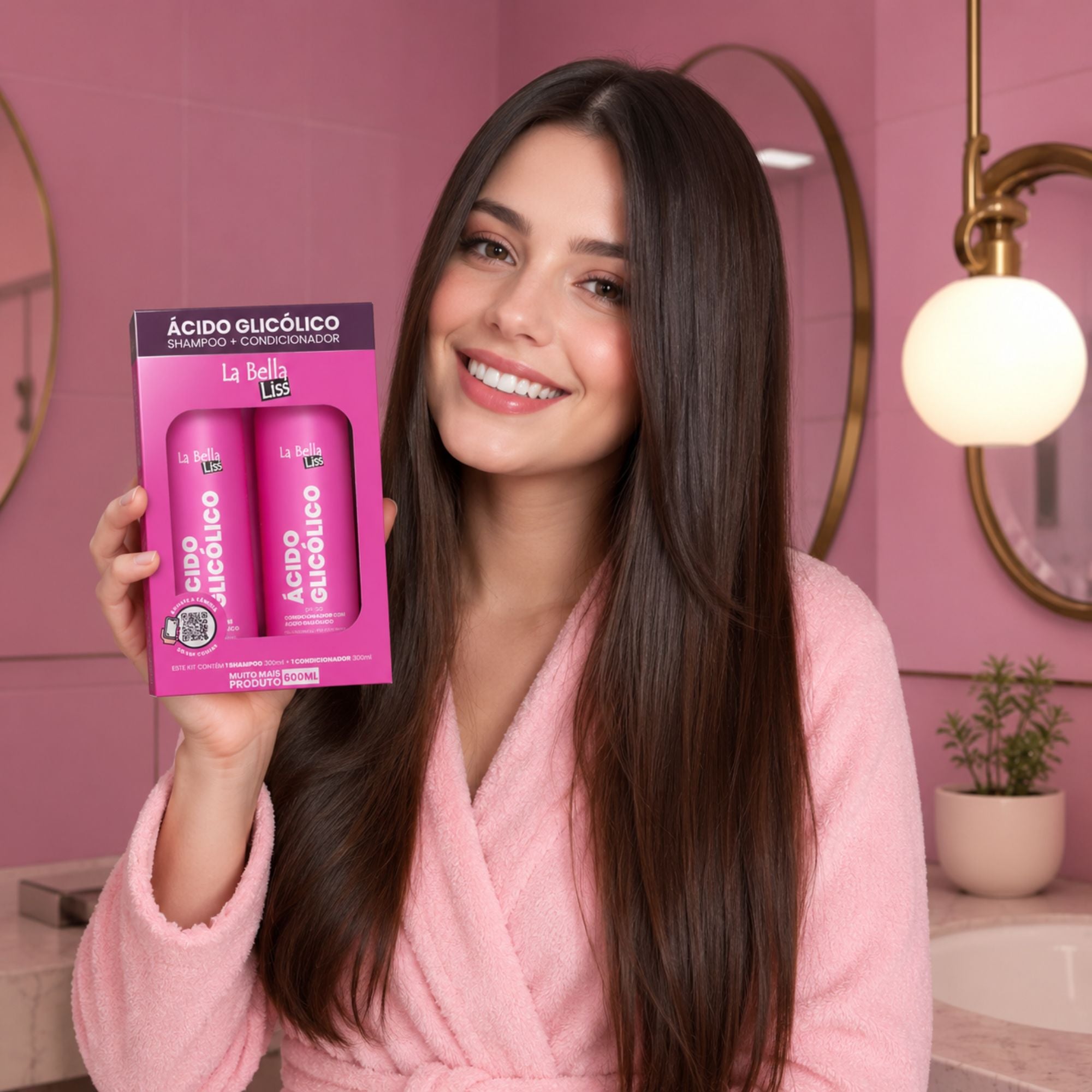 Pack de Shampoo y Acondicionador La Bella Liss - Ácido Glicólico 600 ML