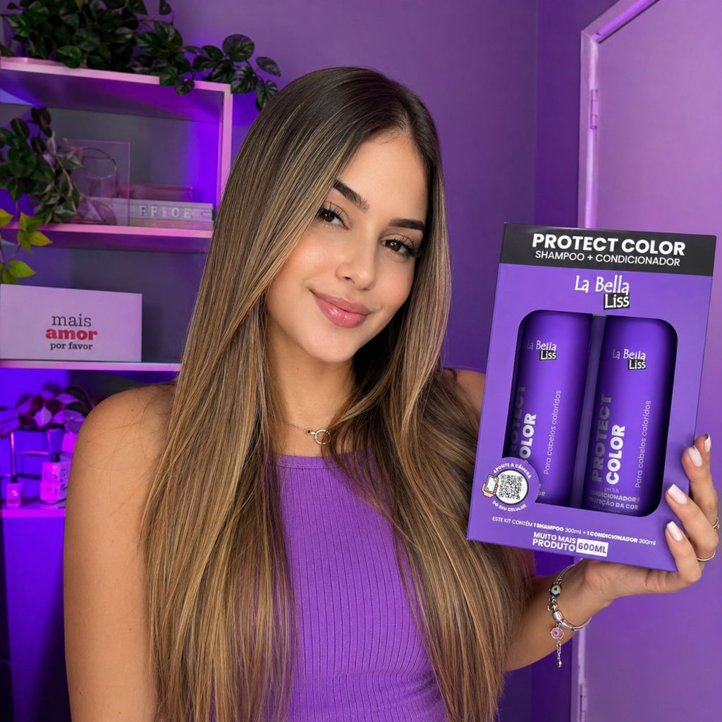 Pack de Shampoo y Acondicionador La Bella Liss - Protección del Color 600 ML