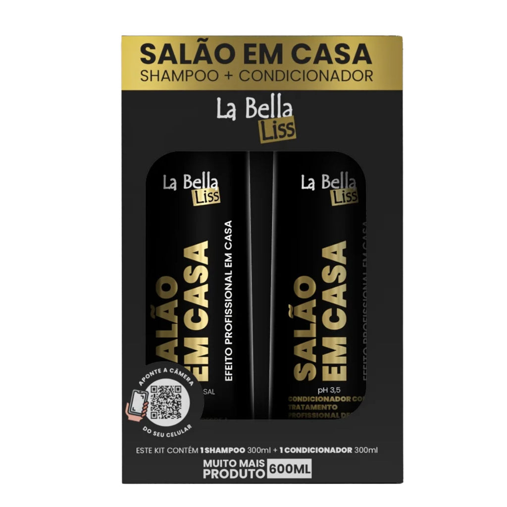 Pack de Shampoo y Acondicionador La Bella Liss - Salón En Casa 600 ML