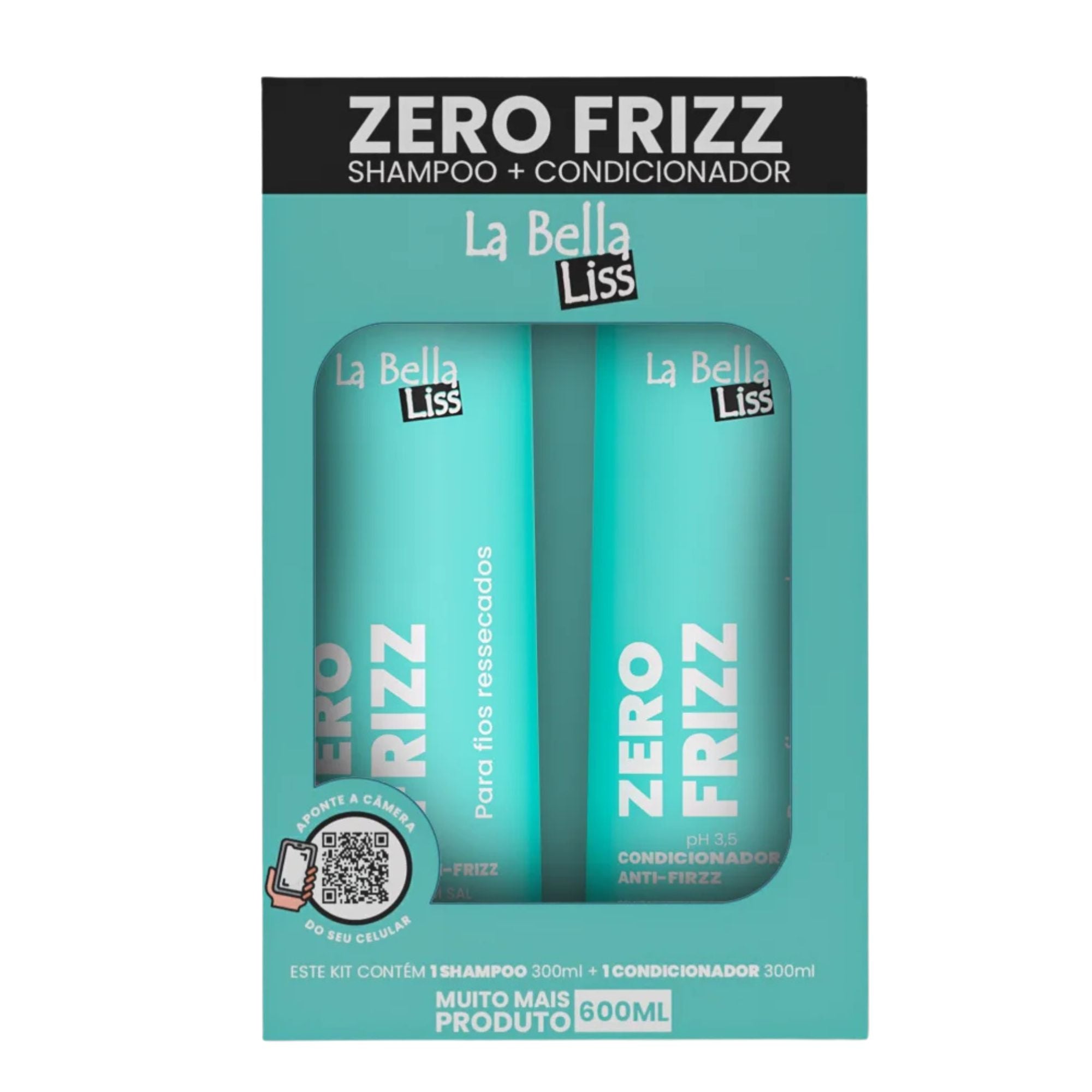 Pack de Shampoo y Acondionador La Bella Liss - Zero Frizz 600 ML