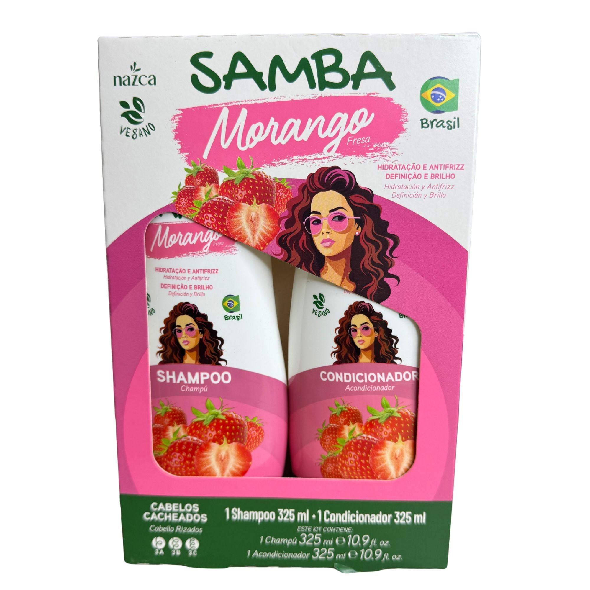Pack de Shampoo y Acondicionador SAMBA 325 ML - MORANGO AU229
