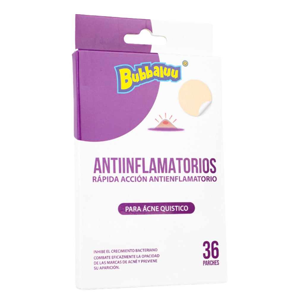 Parches Antiinflamatorios para Acné Quístico Bubbaluu Transparente - MORADO 1921