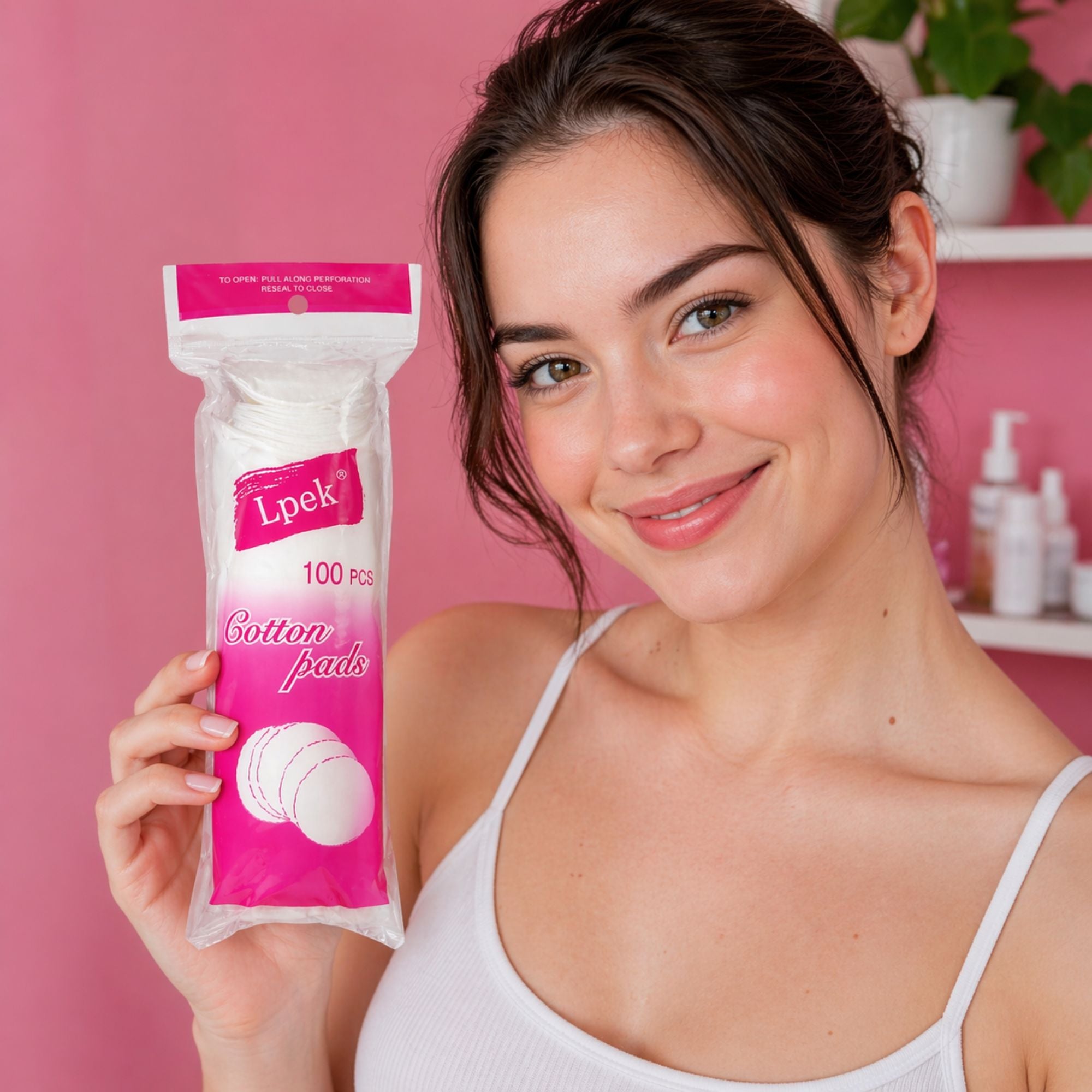 Pétalos de Algodón para Limpieza Facial 100 Unidades - AU279