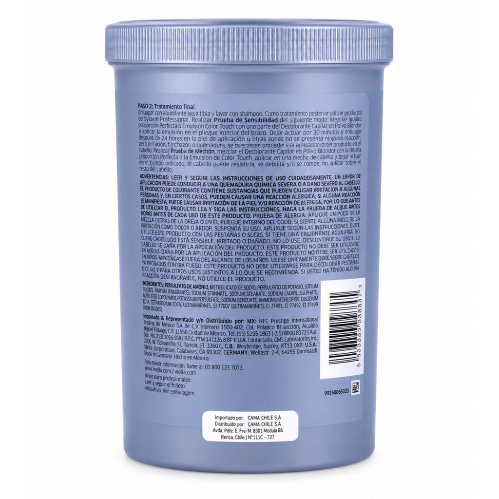 Polvo Decolorante Wella Blondor Multi Blonde 800g