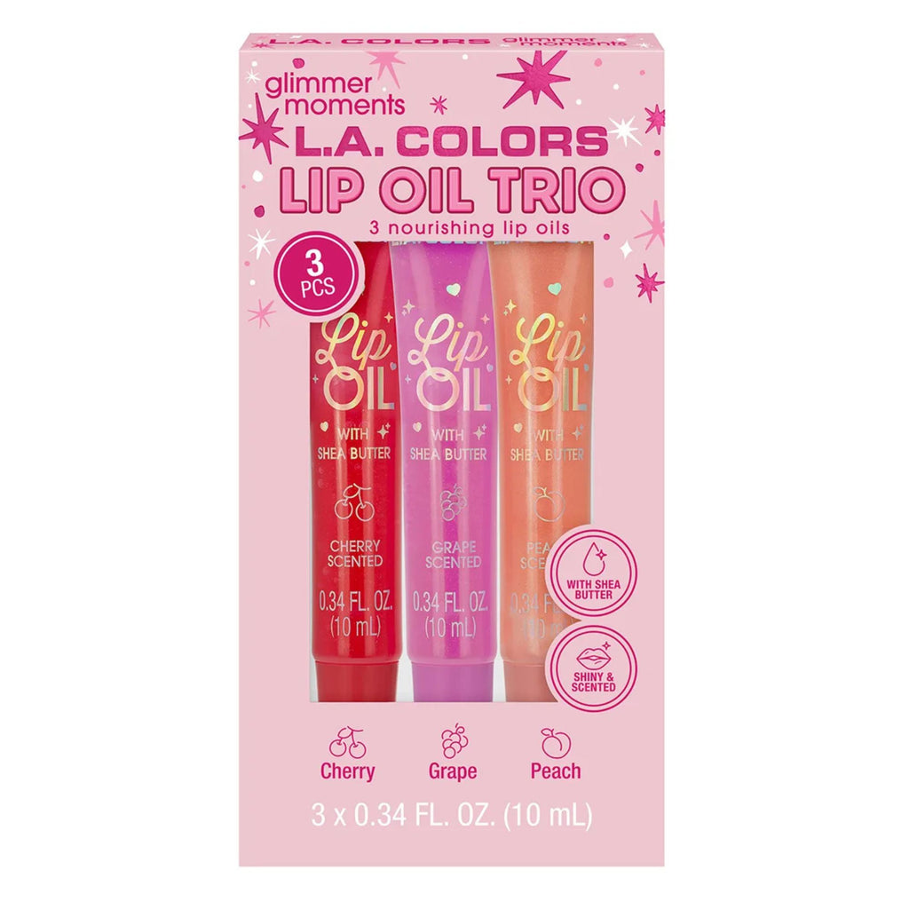 Set L.A Colors Lip Oil Trio, Brillos de Labios - 3 Piezas - C43526