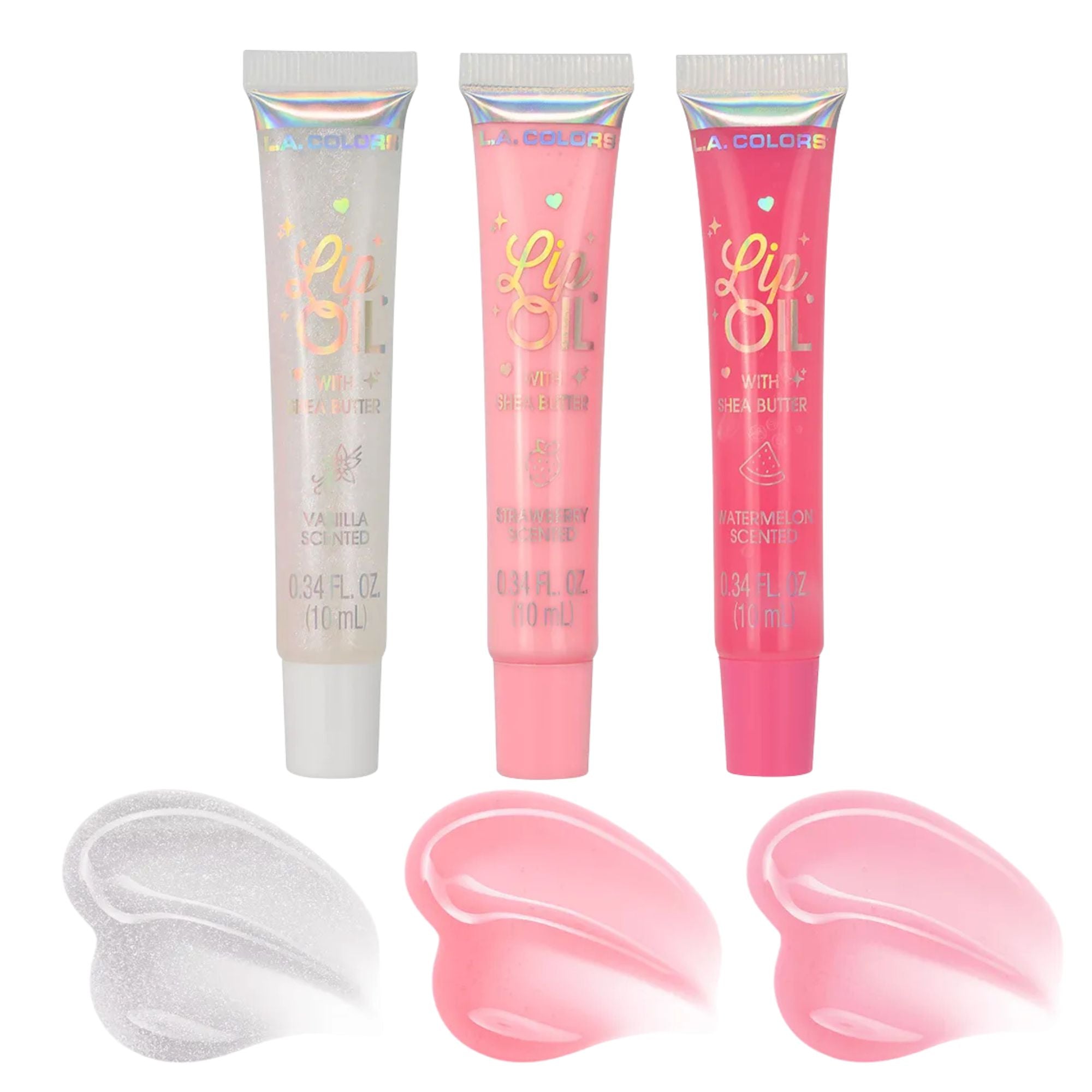 Set L.A Colors Lip Oil Trio, Brillos de Labios - 3 Piezas - C43525