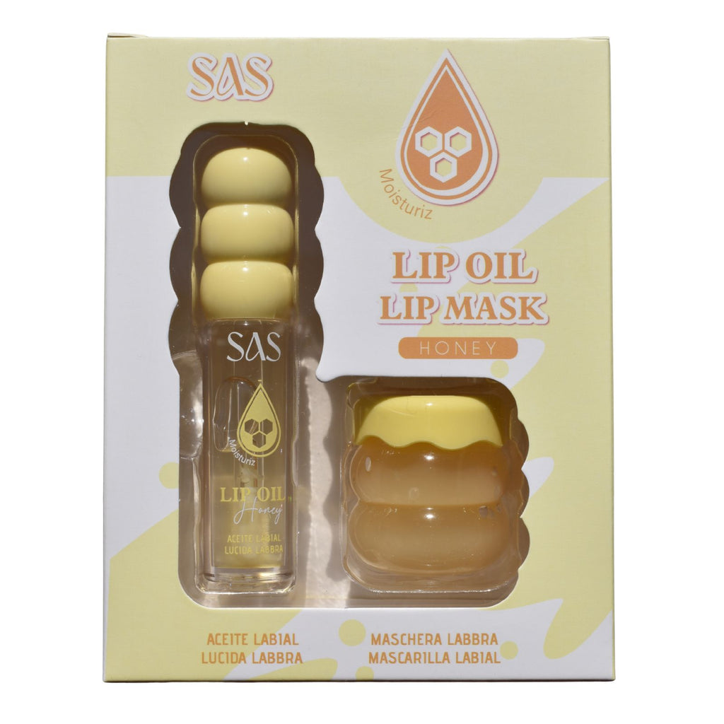 Set de Aceite Labial + Mascara de Labios SAS Cosmetics - SAC186 -HONEY