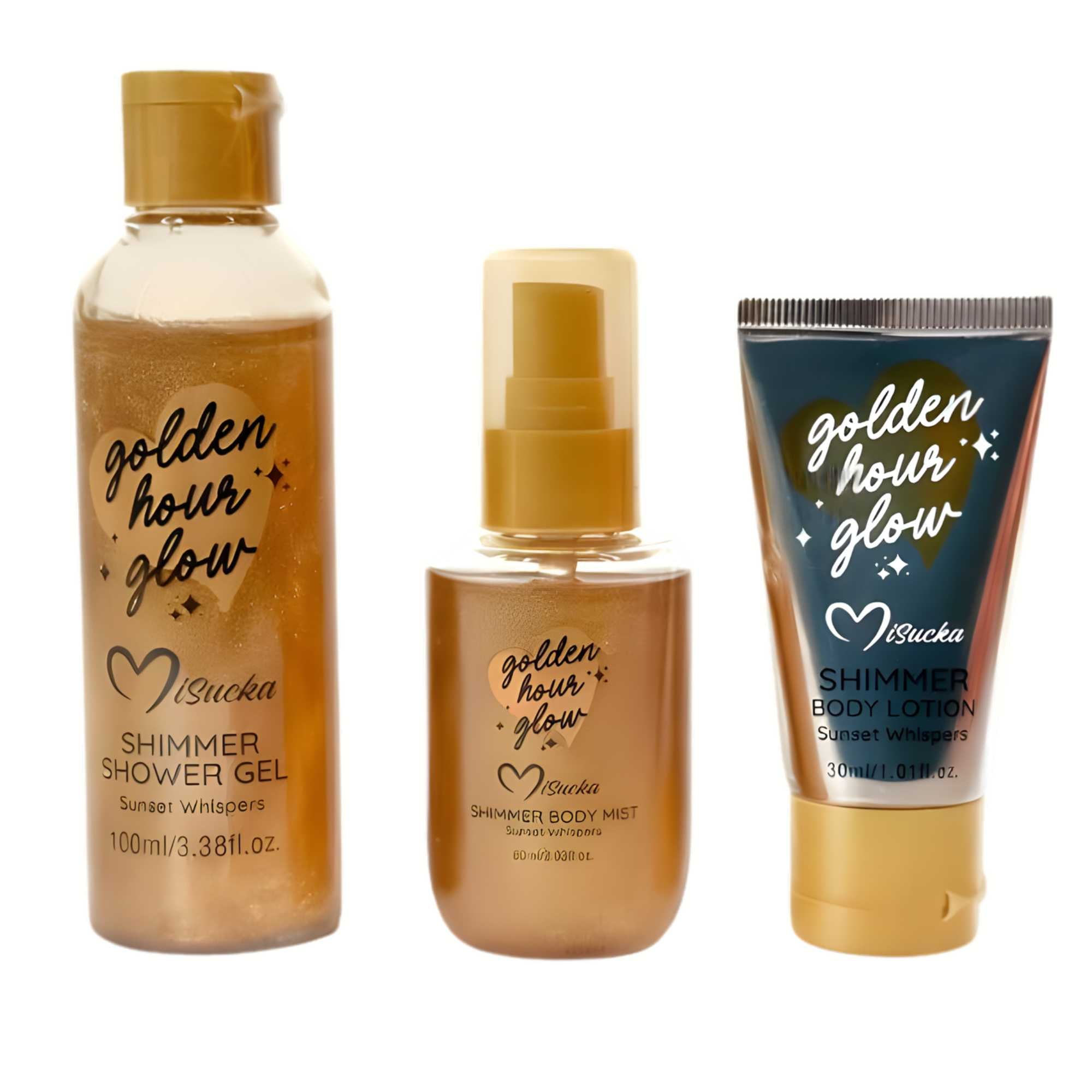 Set Trio Golden Hour Glow Misucka - Aroma Sunset Whispers