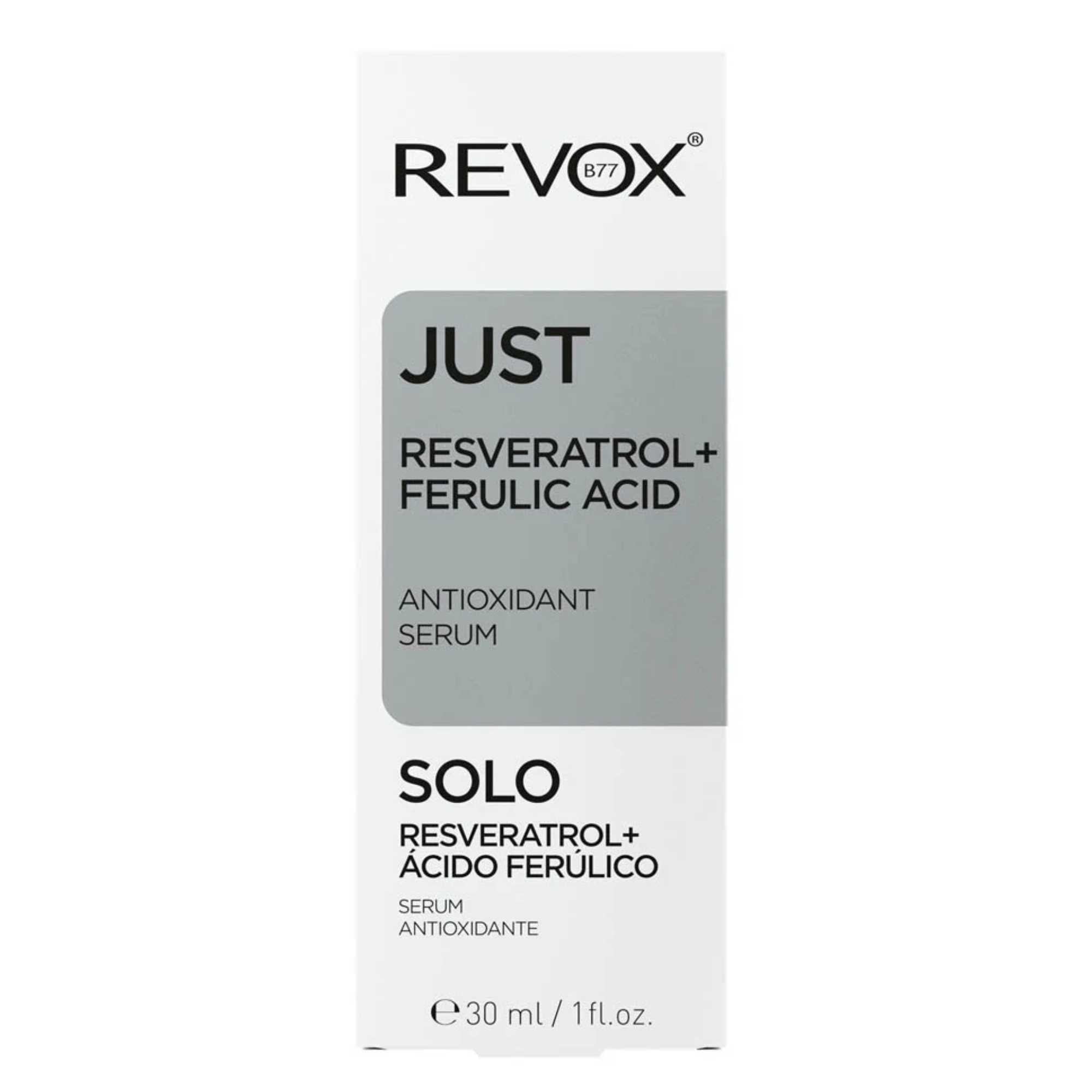 Serum Facial Resveratrol y Acido Ferulico Revox Just 30 ml