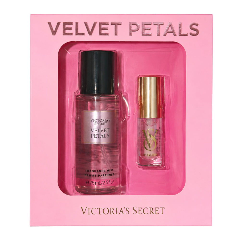 Set Victori'as Secret Body Mist + Lip Gloss - Velvet Petals