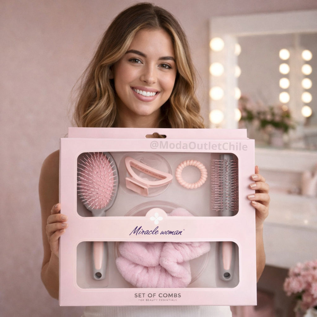 Set de Belleza Capilar Completo Miracle Woman (Cepillos + Accesorios) - 0108 - AU148
