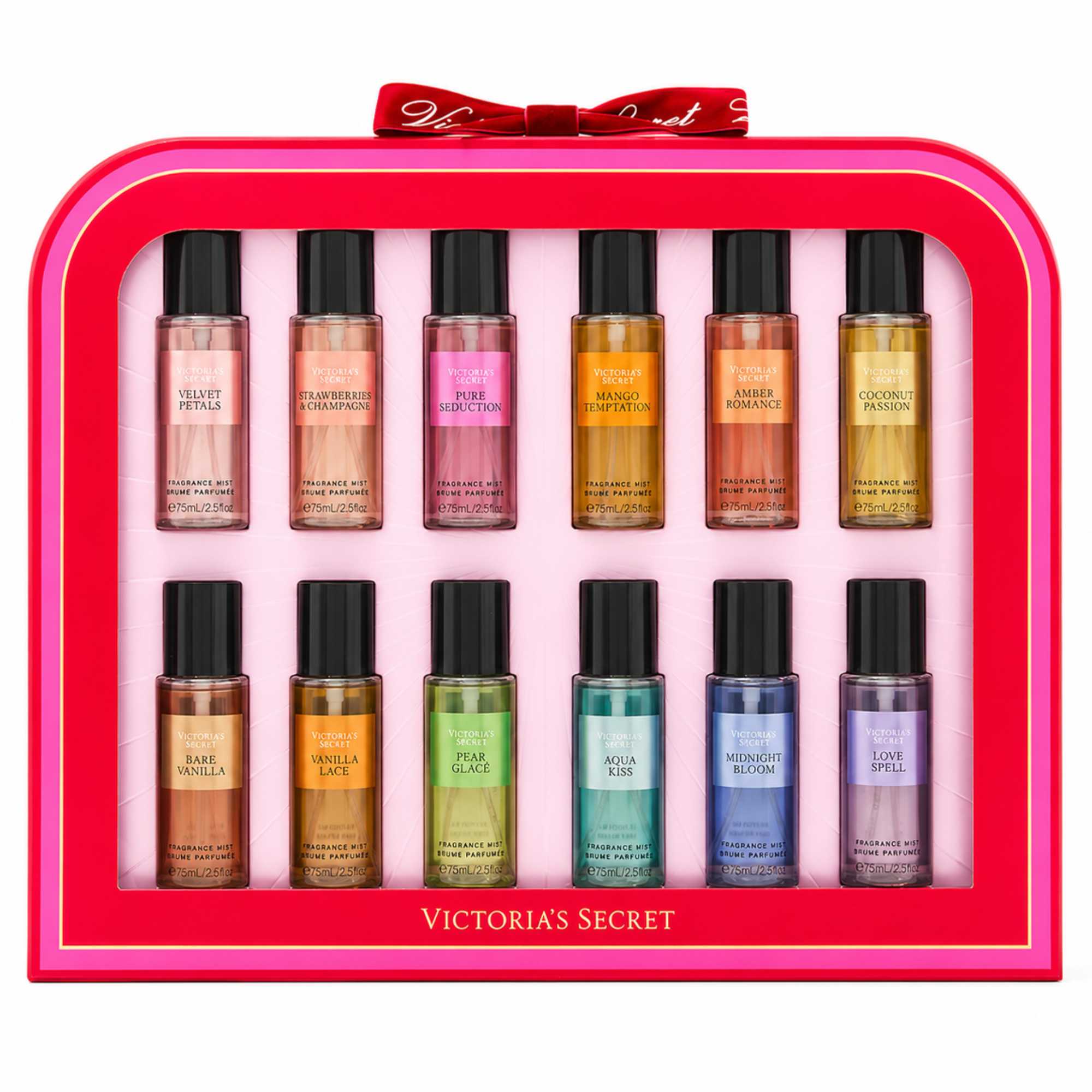 Set de Lujo Victorias Secret 12 Unidades de 75 ML - CAJA ROJA