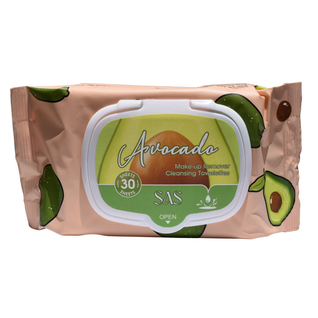 Toallitas Desmaquillantes SAS Cosmetics - Avocado 30 Toallas