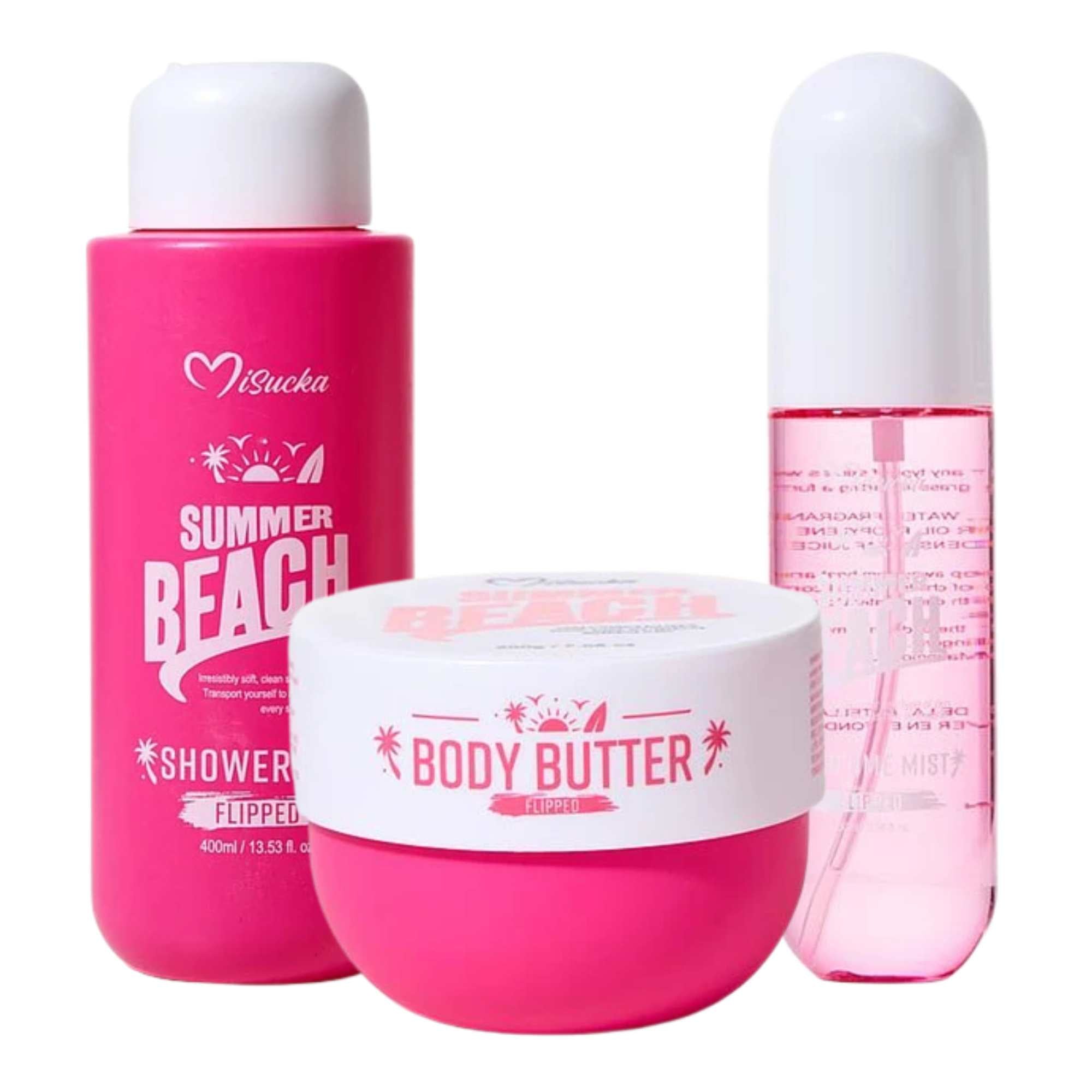 Tripack Shower gel, Manteca corporal y Perfume Mist Misucka - Flipped