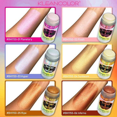 Iluminador Kleancolor Sticks Shines BH1150 - 03 - HYPER KLEANCOLOR Cosmeticos-skincare