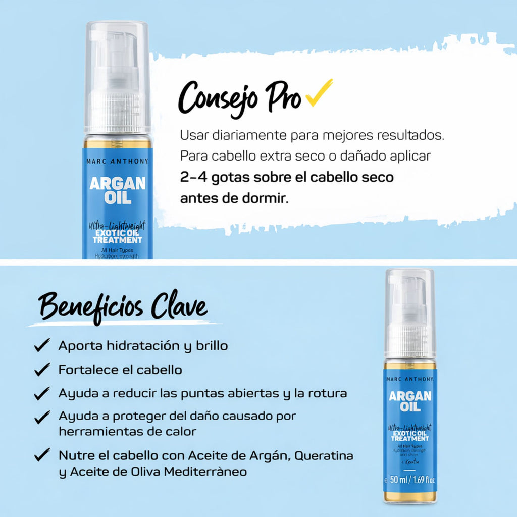 Aceite de Argan Oil + Keratin Marc Anthony - 50 ML