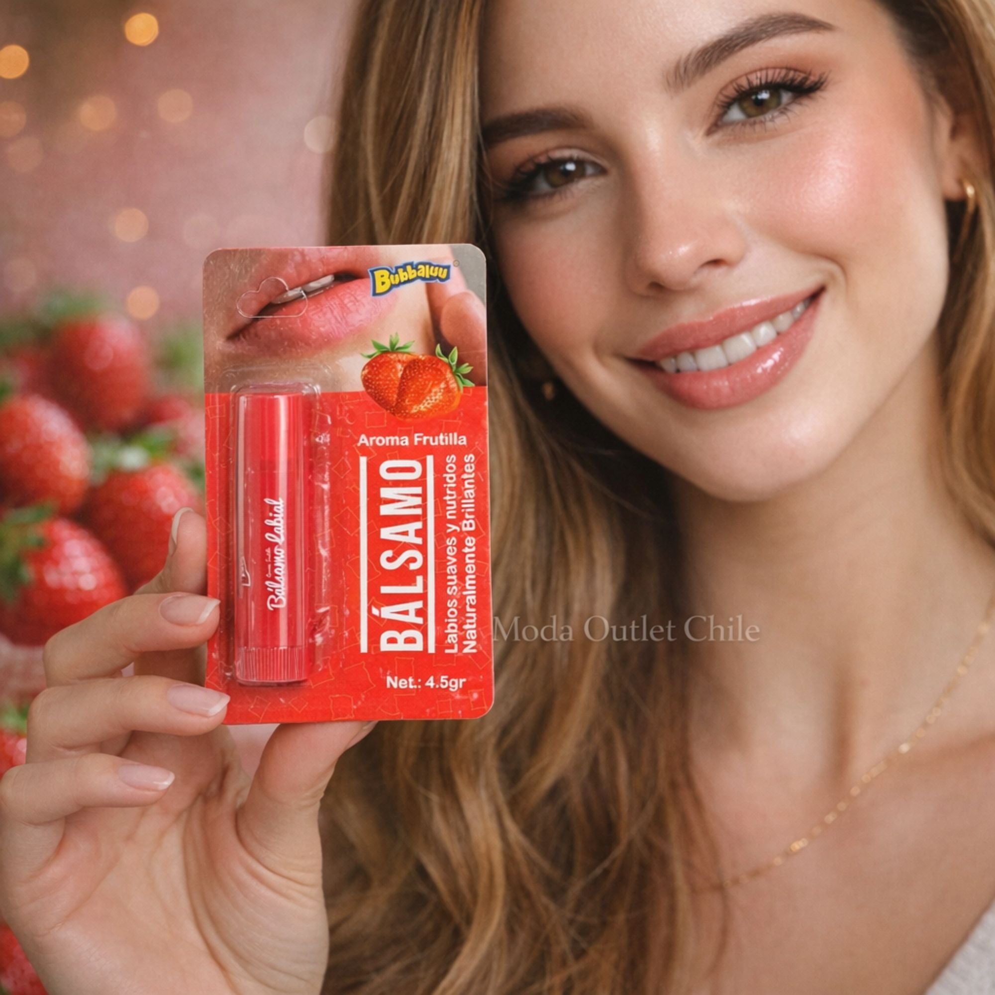 Balsamo Labial de Bubbaluu - FT-1701 Aroma Frutilla