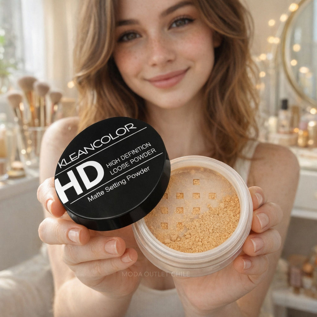 Polvo Suelto Matificante Kleancolor HD Matte Setting Powder - Tono Medium.