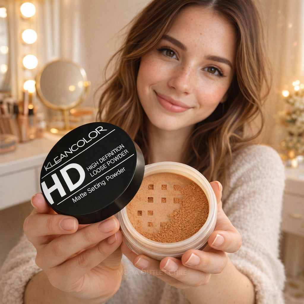Polvo Suelto Matificante Kleancolor HD Matte Setting Powder – Tono Deep.