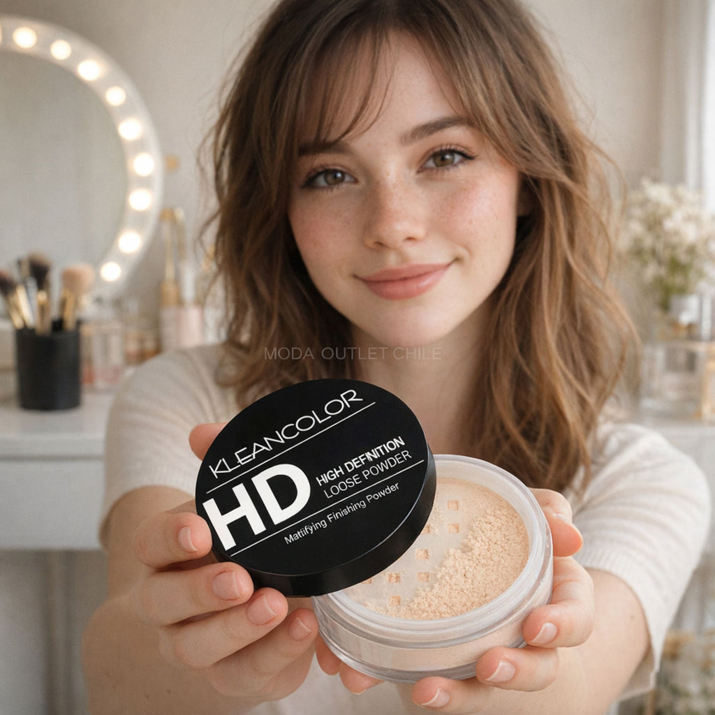 Polvo Suelto Matificante Kleancolor HD Matte Setting Powder – Tono Light.