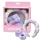 Set Spa Misucka - Diadema Acolchada + Muñequeras para Skincare, Se Envían Colores Surtidos