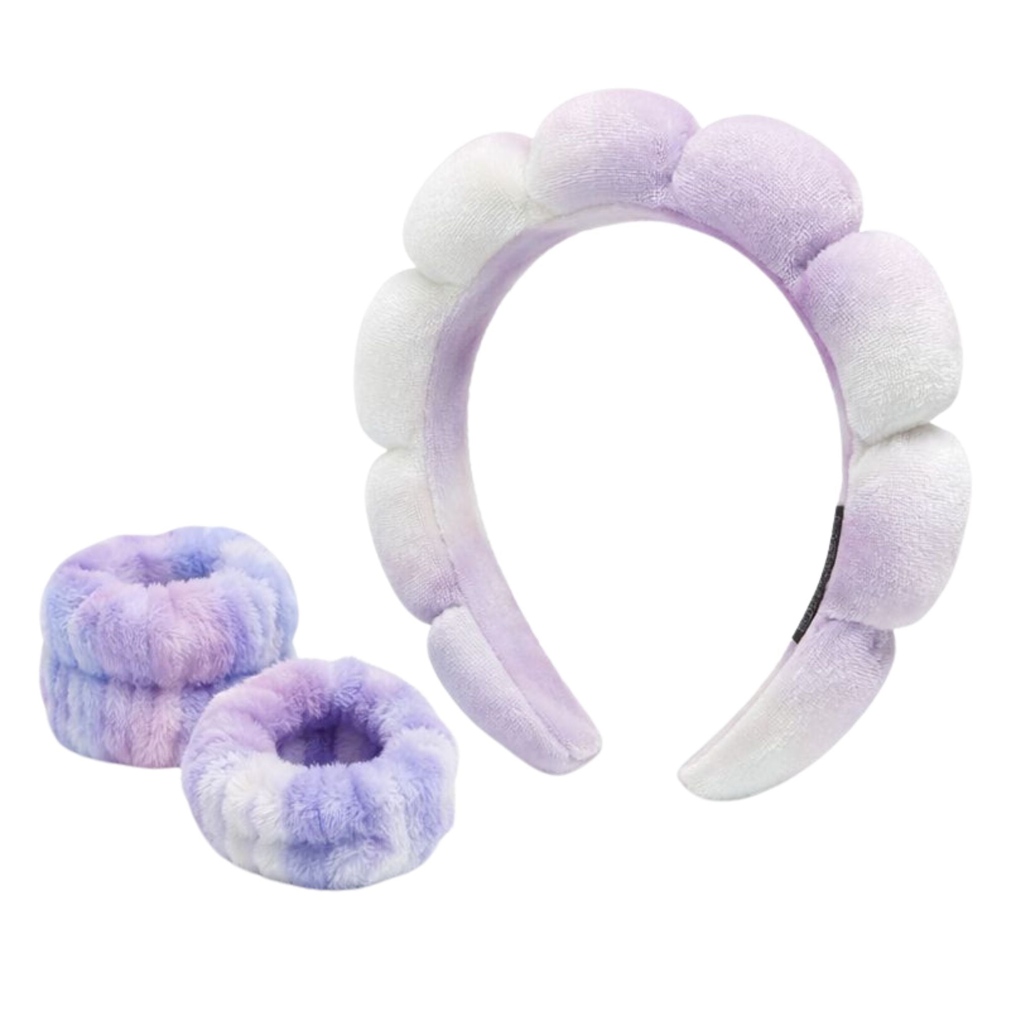 Set Spa Misucka - Diadema Acolchada + Muñequeras para Skincare, Se Envían Colores Surtidos