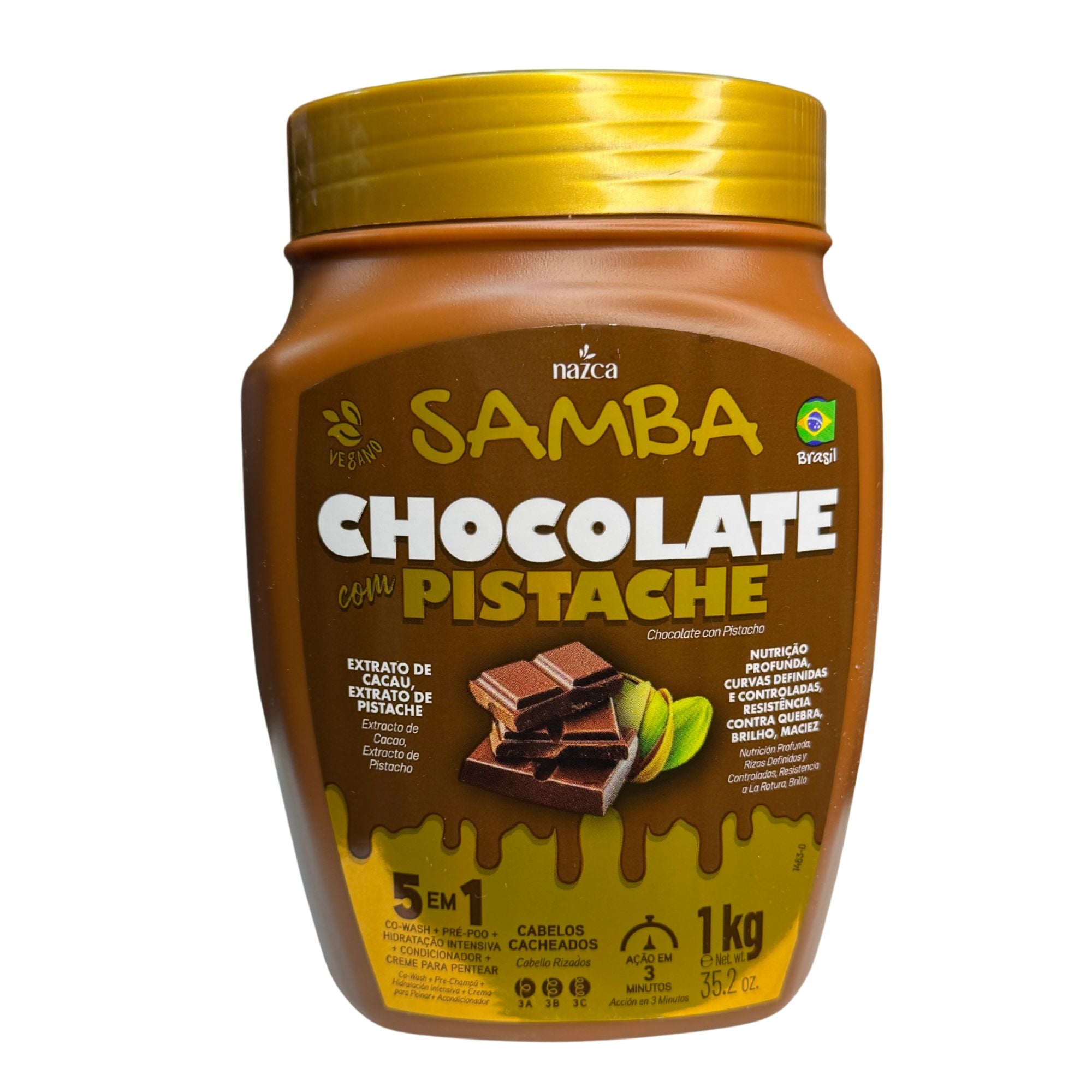 Mascarilla Capilar 5 en 1 Samba 1 Kilo - Chocolate Pistacho