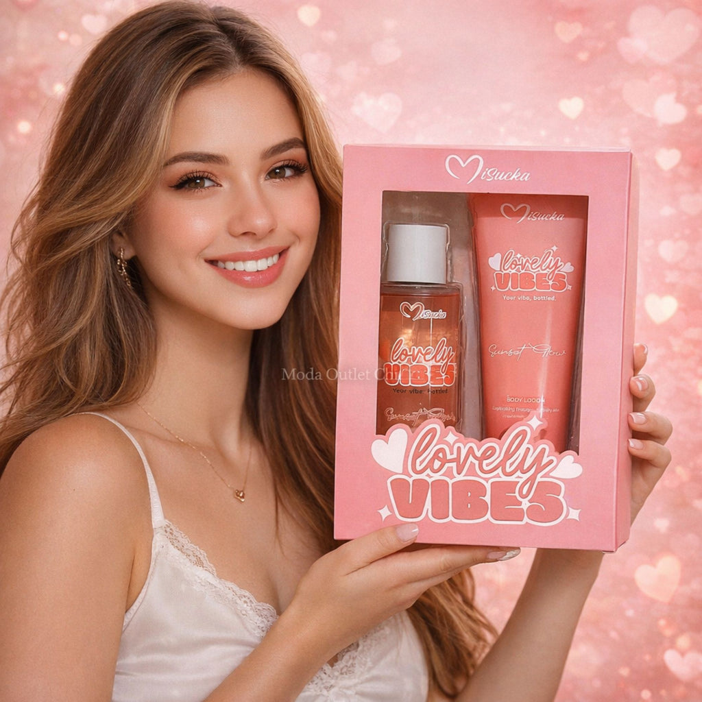 Pack Duo Fragancia + Crema Corporal Lovely Vibes Sunset Glow - Misucka