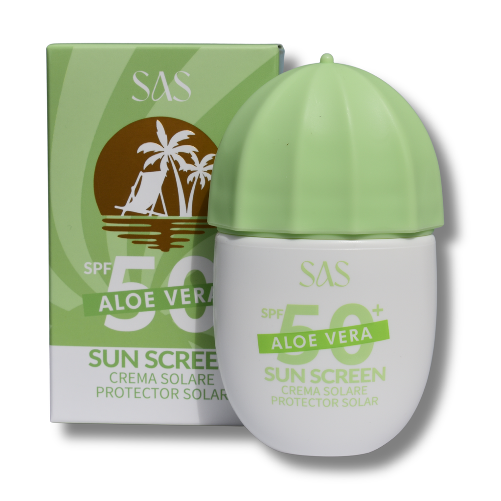 Protector Solar en Crema 50SPF+ Aloe Vera SAS Cosmetics - SAH133 SAS COSMETICS Cosmeticos-skincare
