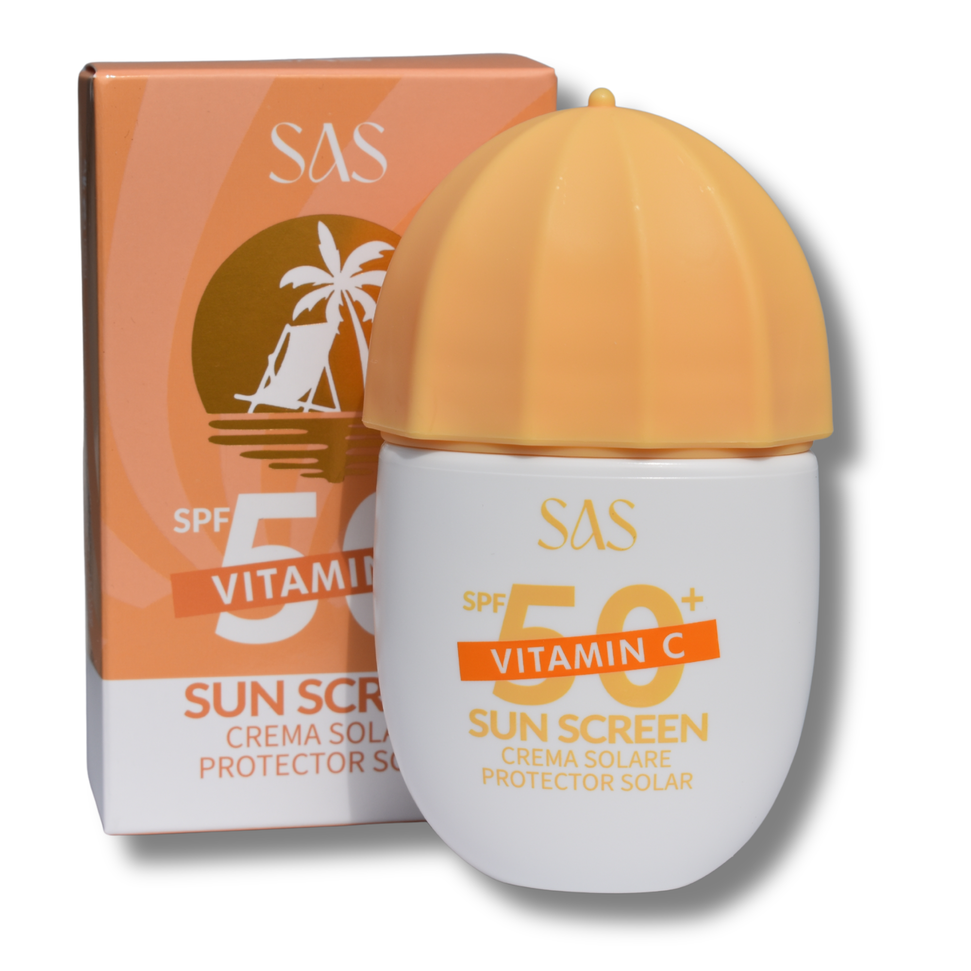 Protector Solar en Crema 50SPF+ Vitamina C SAS Cosmetics - SAH135 SAS COSMETICS Cosmeticos-skincare